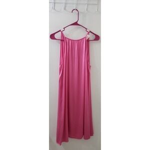 Vicolo Pink Viscose Mini Dress Sleeveless Deep V Back‎ Made in Italy One Size
